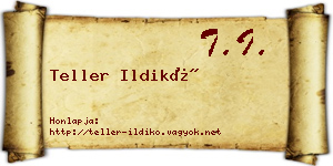 Teller Ildikó névjegykártya