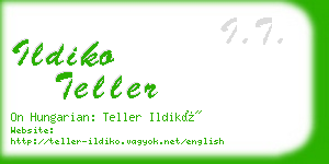 ildiko teller business card